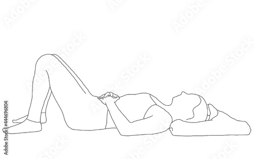 Fényképezés yoga, supine resting pose with blanket