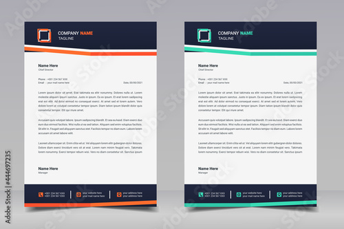 Letterhead design template. Creative and clean modern business letterhead template design. Illustration vector	