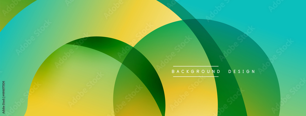 Abstract overlapping lines and circles geometric background with gradient colors Abstract overlapping lines and circles geometric background with gradient colors