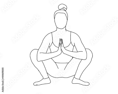 yoga, malasana, garland pose