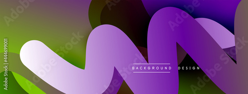 Abstract overlapping lines and circles geometric background with gradient colors