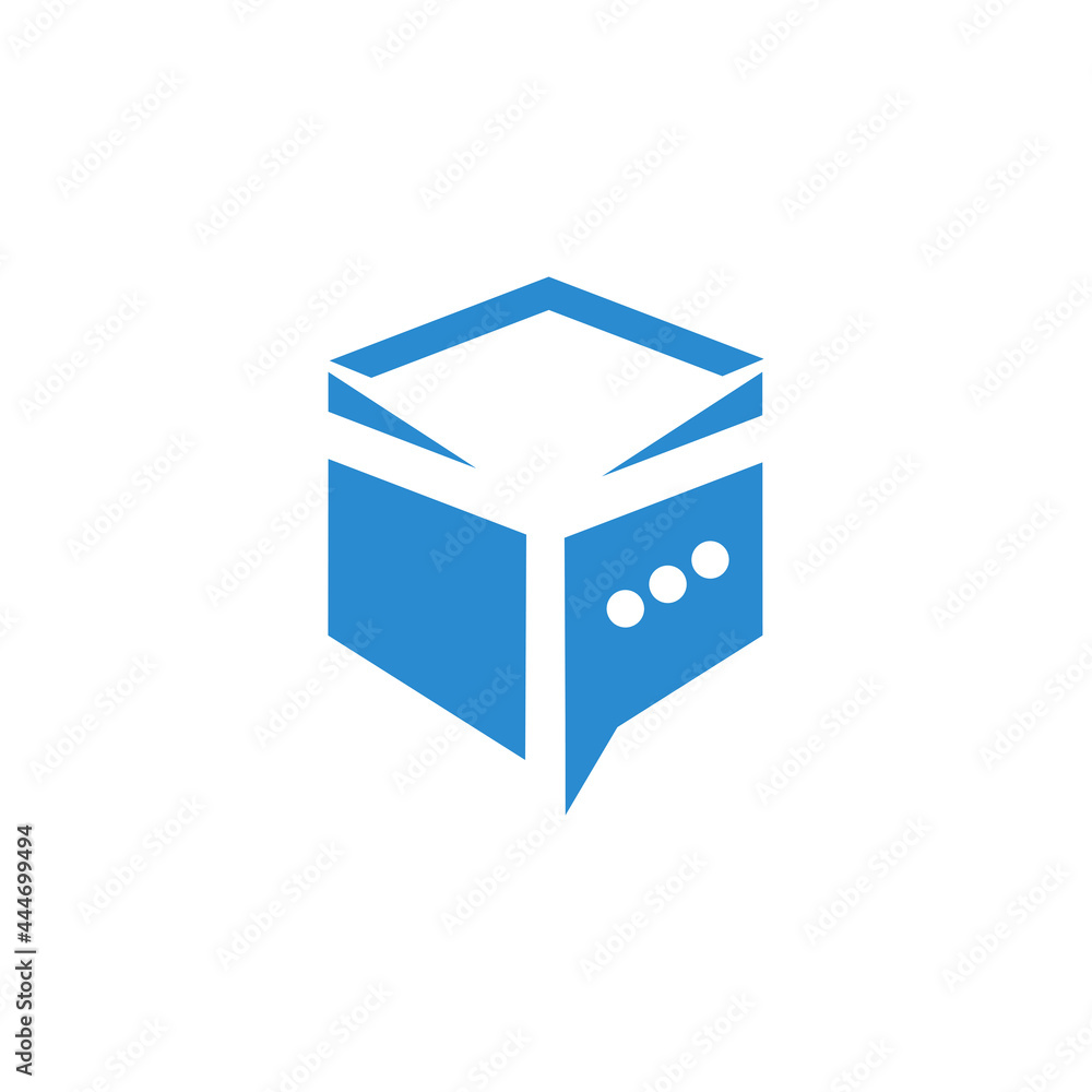 talk cube chat box logo vector icon template talk cube chat box logo vector icon template