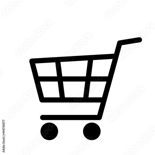 flat icon of shopping cart for websites. flat vector illustration