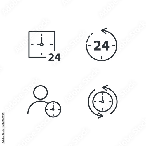 time set icon, isolated time set sign icon, vector illustration