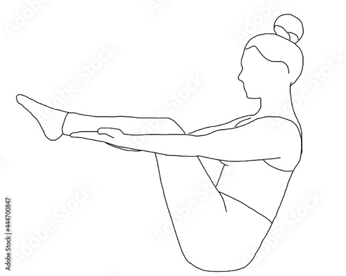 yoga, navasana, modified boat pose