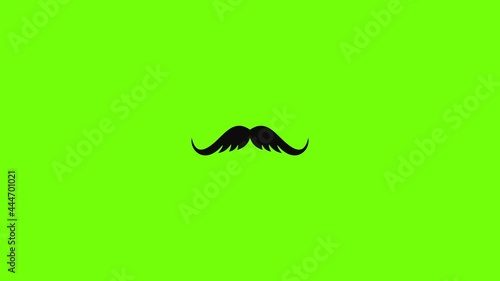 Cutting mustache icon animation