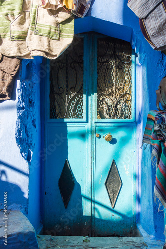 A gate on the street of Chefchaouen,Morocco. Old traditional town.  © rayints