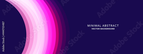 abstract vector background with circle geometrical shapes, shiny pink elements on the dark blue colour, modern poster, line art
