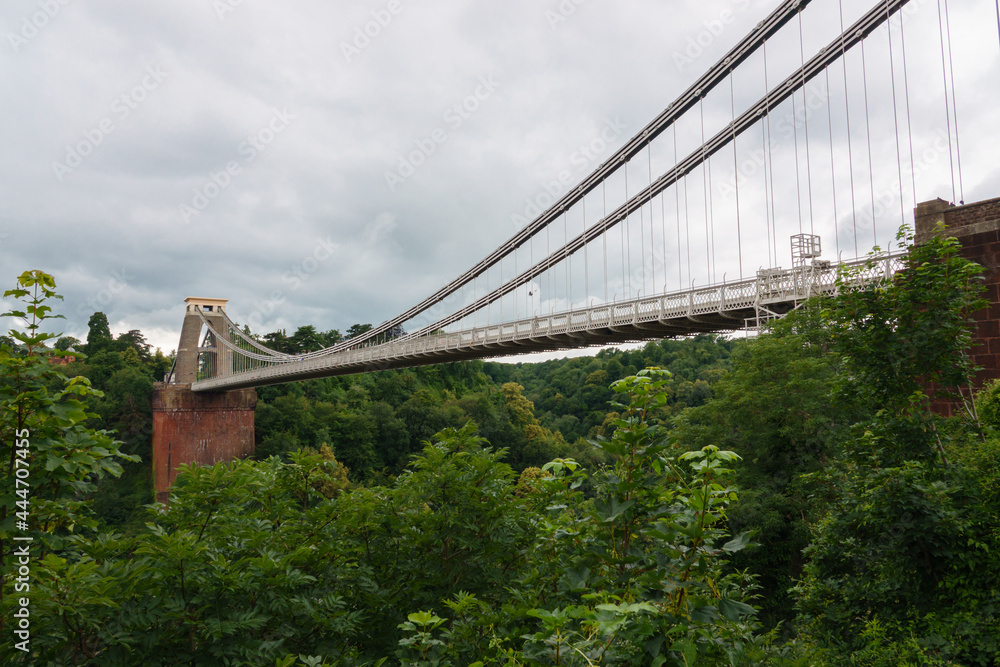 view of the Isambard Kingdom Brunel designed Clifton suspension bridge over the river Avon and Gorge, Bristol UK view of the Isambard Kingdom Brunel designed Clifton suspension bridge over the river Avon and Gorge, Bristol UK