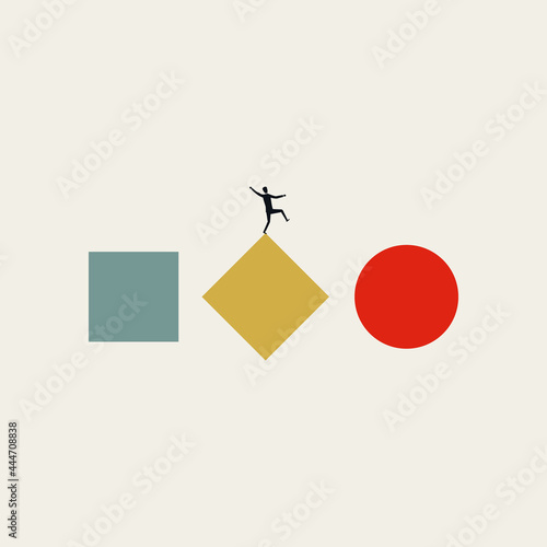 Business process transformation vector concept. Symbol of new technology, workflow, practice. Minimal illustration.