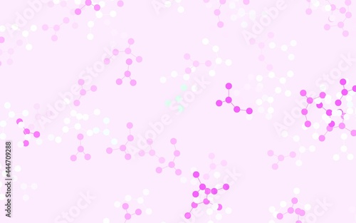 Light Pink  Green vector pattern with artificial intelligence network.