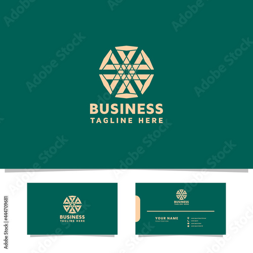 Pattern logo with david star in the middle