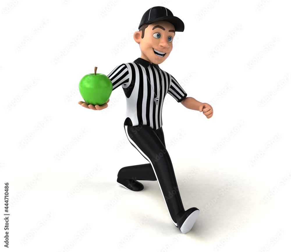 Fun 3D Illustration of an american Referee Fun 3D Illustration of an american Referee