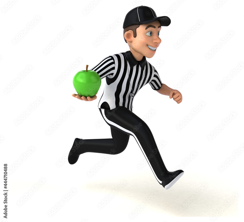Fun 3D Illustration of an american Referee Fun 3D Illustration of an american Referee