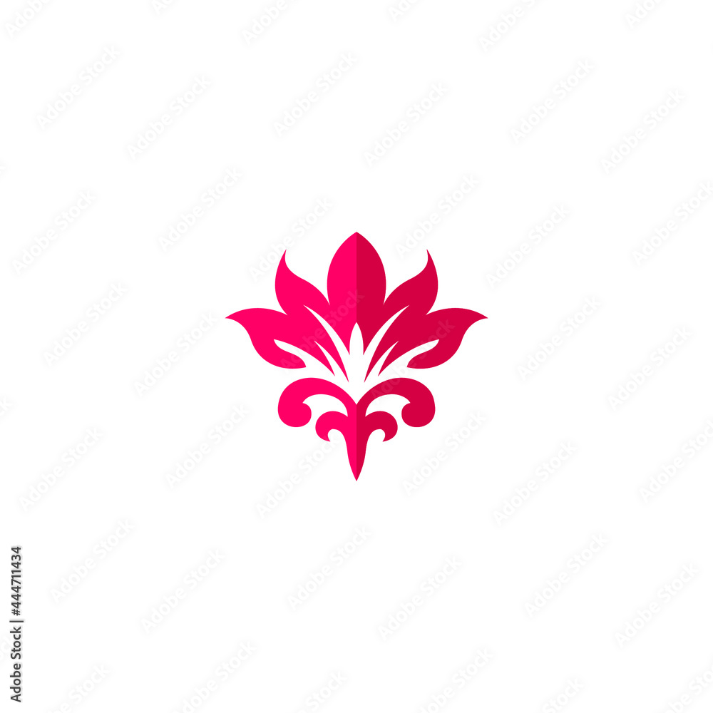 Flower Logo With Red Color