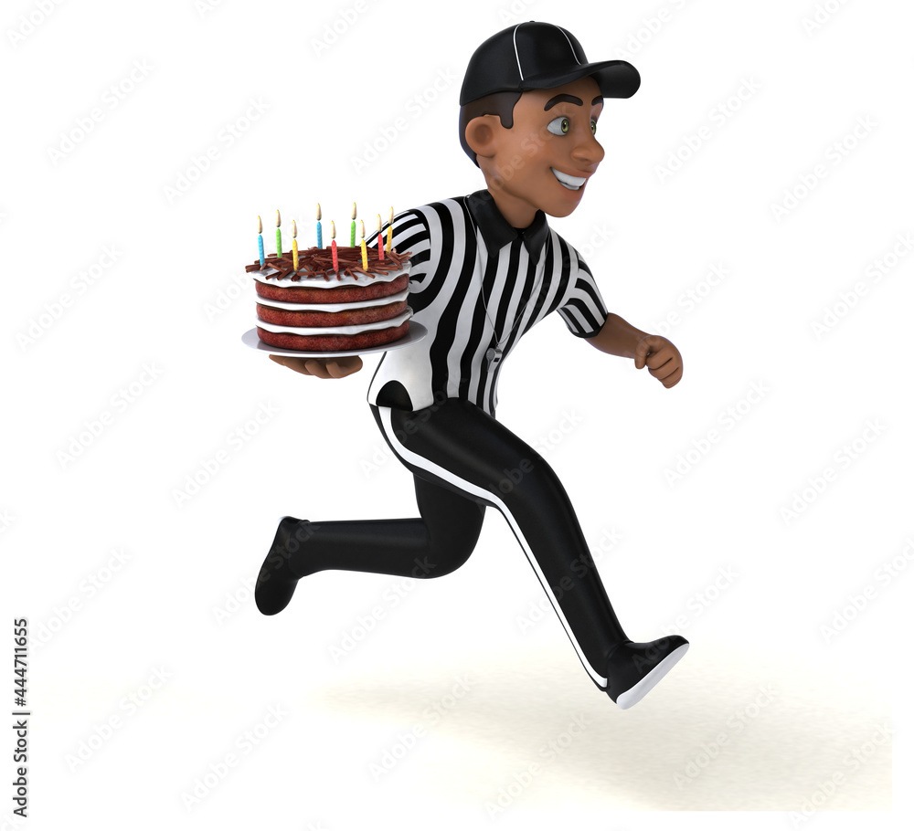 Fun 3D Illustration of an american Referee Fun 3D Illustration of an american Referee