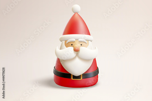 3d cute Santa Claus figurine
