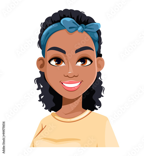 Face expression of African American woman