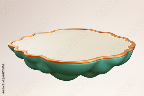 3d cloud shape display podium