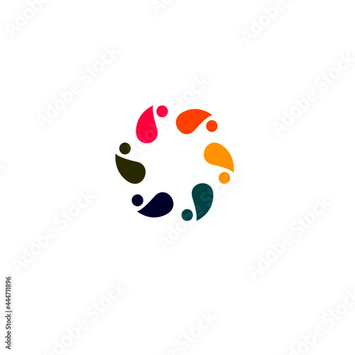 COLORFUL PEOPLE TOGETHER, UNION, PEOPLE TEAM, TEAMWORK VECTOR ILLUSTRATION