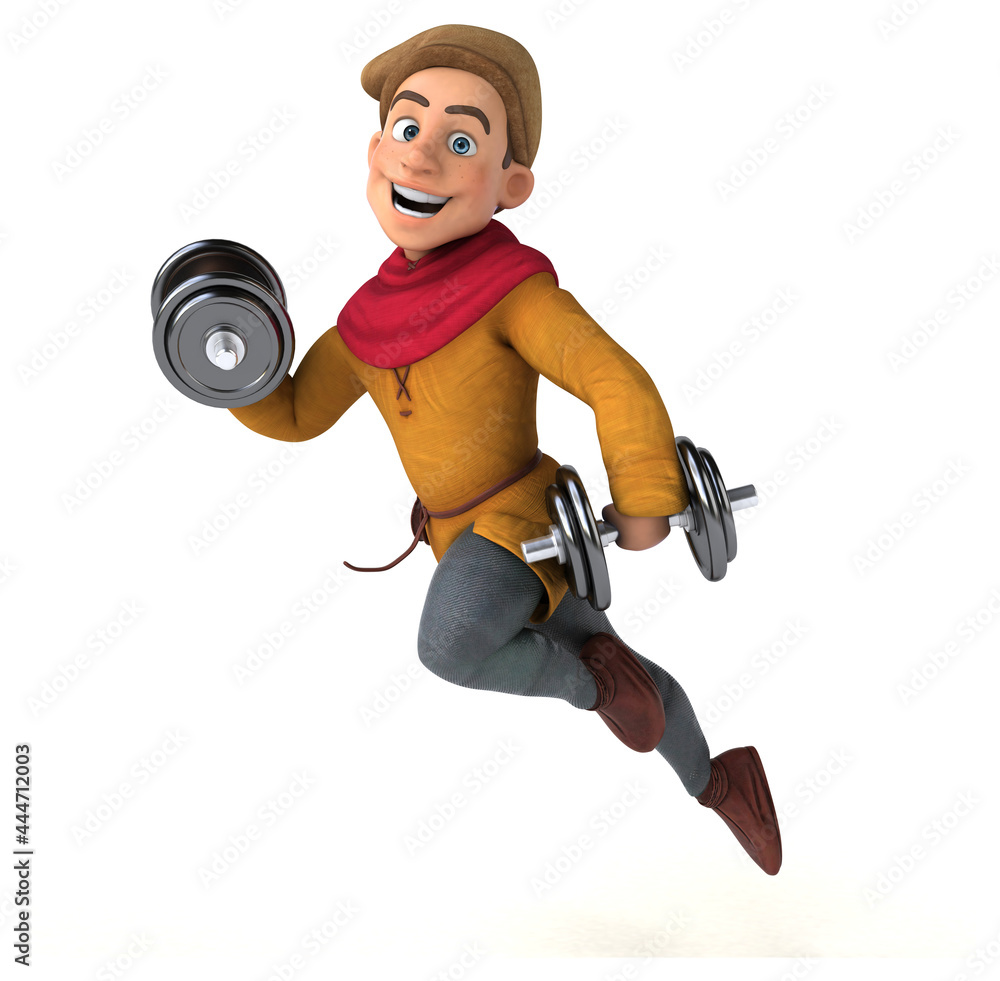3D Illustration of a medieval historical character 3D Illustration of a medieval historical character
