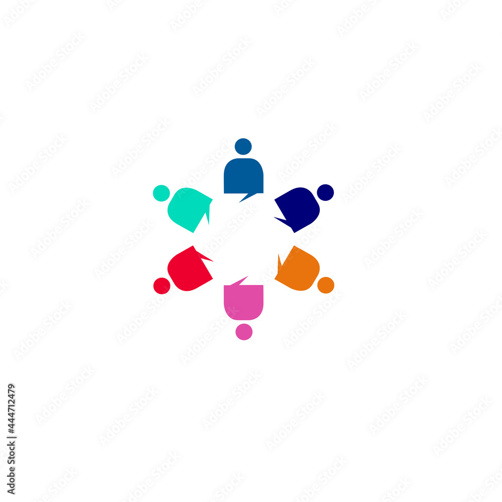 COLORFUL PEOPLE TOGETHER SIGN, SYMBOL, LOGO, ART ISOLATED ON WHITE COLORFUL PEOPLE TOGETHER SIGN, SYMBOL, LOGO, ART ISOLATED ON WHITE