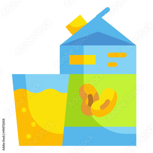 soy milk flat icon