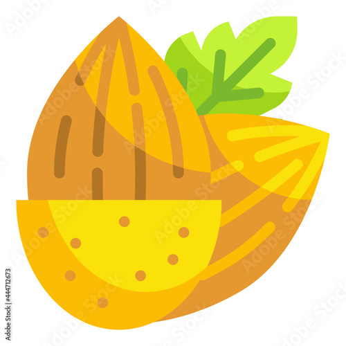 almonds flat icon
