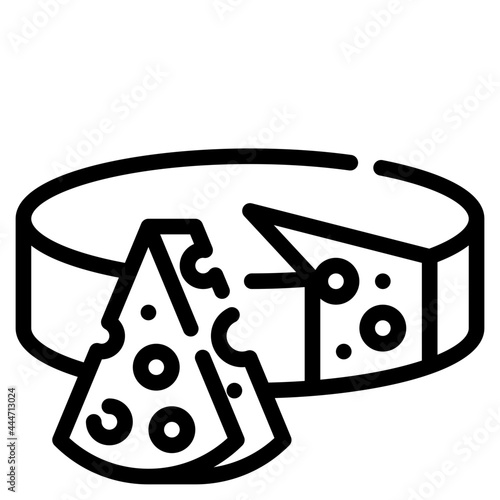 cheese line icon