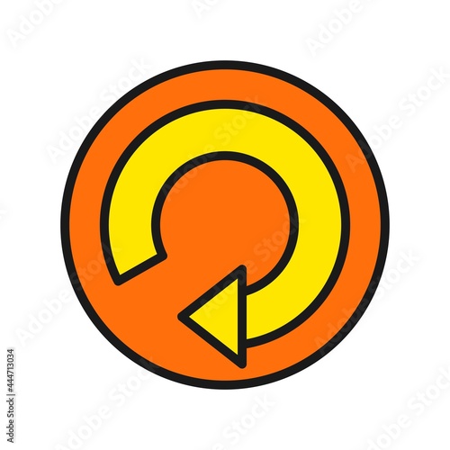 Arrow Line Filled Vector Icon Design