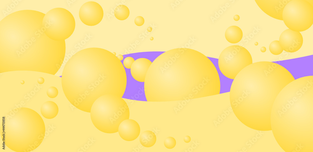 Abstract yellow background with yellow bubbles