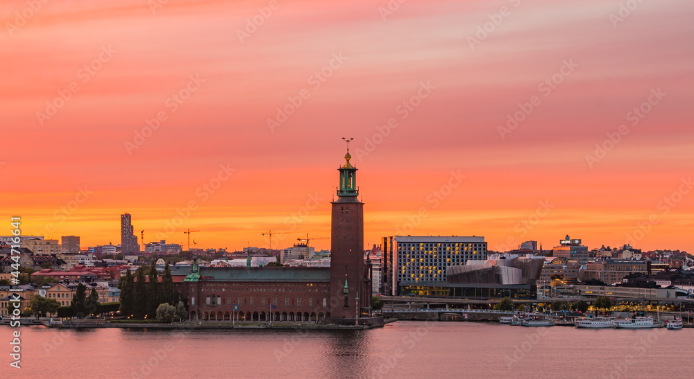 Stockholm City Hall Sunset