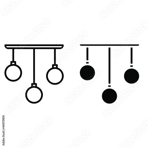 Lamp icon vector set. illuminator construction illustration sign collection. lighting symbol or logo.