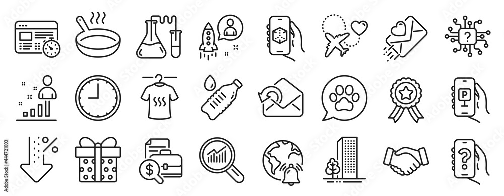 Set of Business icons, such as Frying pan, Startup, Time icons. Help app, Gift box, Artificial intelligence signs. Winner ribbon, Data analysis, Dry t-shirt. Buildings, Accounting report. Vector Set of Business icons, such as Frying pan, Startup, Time icons. Help app, Gift box, Artificial intelligence signs. Winner ribbon, Data analysis, Dry t-shirt. Buildings, Accounting report. Vector