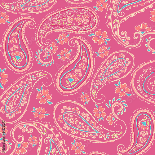 Elegant Pink Paisley Pattern