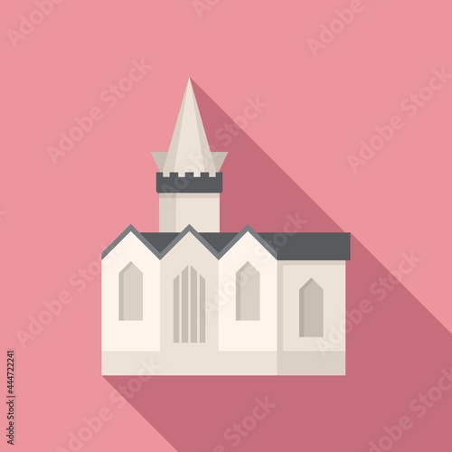 Catholic church icon flat vector. Building wedding