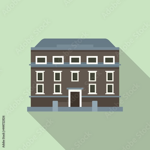 Dublin house icon flat vector. Ireland skyline
