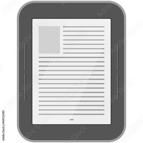 Ebook reader digital tablet vector mobile electronic library icon