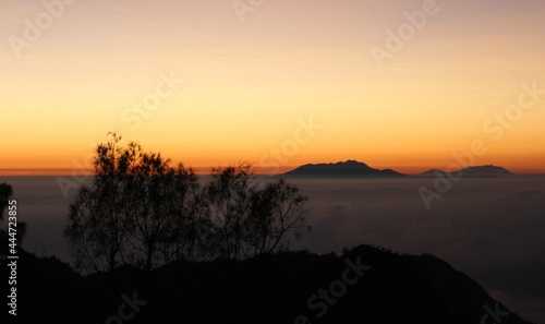 sunset in the mountains