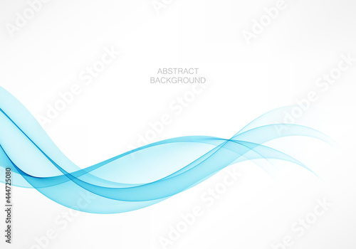 Abstract blue wave vector background Blue wave flow © lesikvit