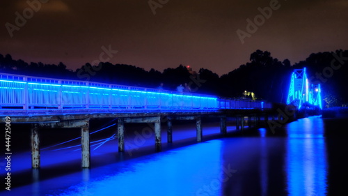 night view of the bridge over river © kadir acarlar