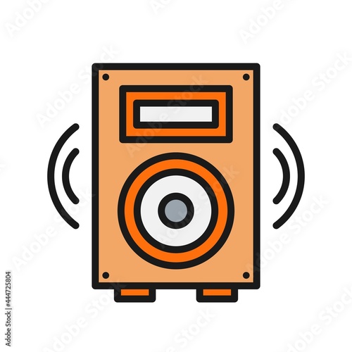  Woofer Line Filled Vector Icon Design