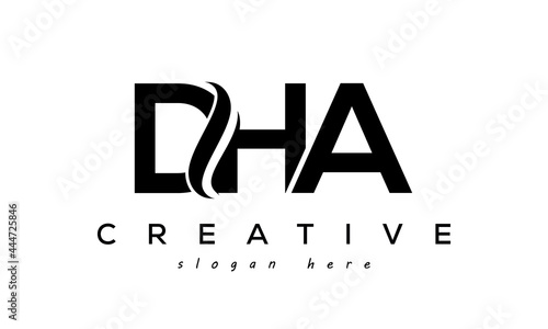  Letter DHA creative logo design vecto