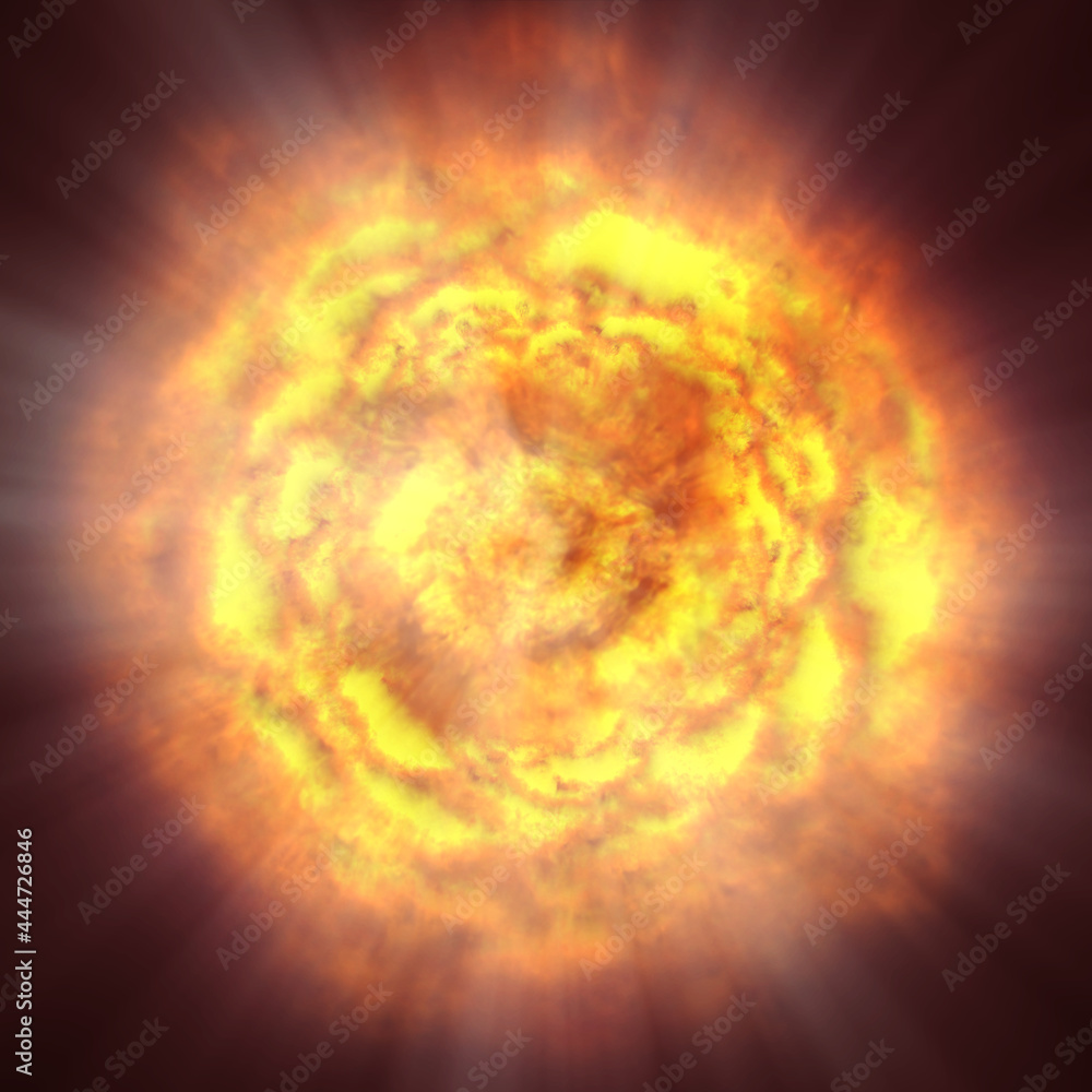 Fototapeta premium fire ball explosion in space