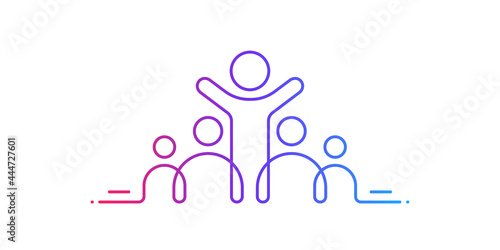 Inclusion and diversity culture equity icon. Group of persons with gender equality. Inclusion infographic symbol. Disability rights. Culture team group. Social equity and gender equality. Vector photo