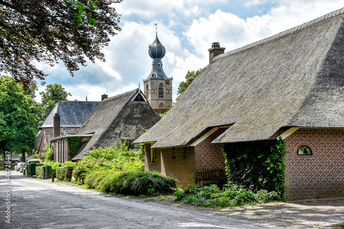 Bild auf Leinwand Dwingeloo is a lively village with the most beautiful brink in Drenthe,  Netherlands, Holland, Europe