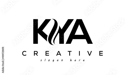 Letter KYA creative logo design vector	 photo