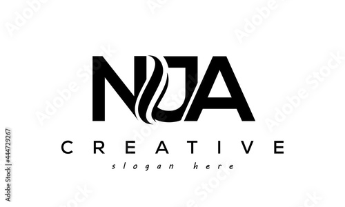 Letter NJA creative logo design vector	 photo