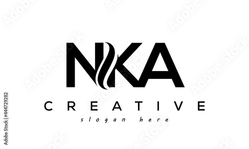 Letter NKA creative logo design vector	 photo