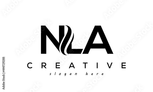 Letter NLA creative logo design vector	 photo
